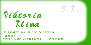 viktoria klima business card